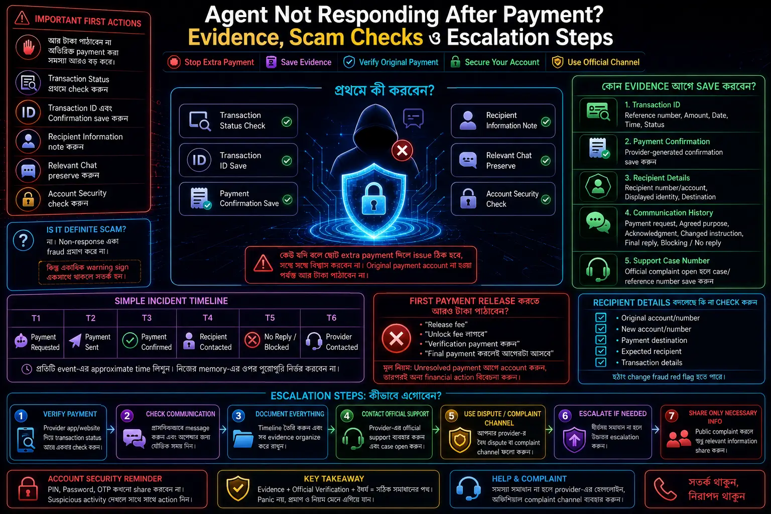 Agent Not Responding After Payment